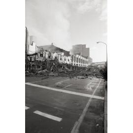 Aftermath of the Reid's (Cribb & Foote) fire, Bell Street, Ipswich, August 1985