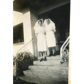 Srs Blake and Makins steps of Chelmsford Home, 1940s