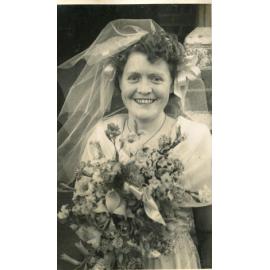 Mr. and Mrs. A Ellis nee May Aylmer, Wedding 1940s