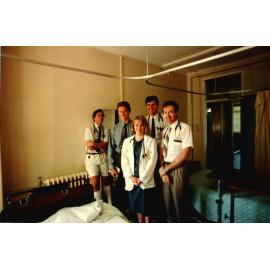 Unidentified medical students, Ipswich Hospital, Ipswich, c. 1990