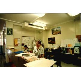 NURSE AND ADMIN AT RECEPTION DESK