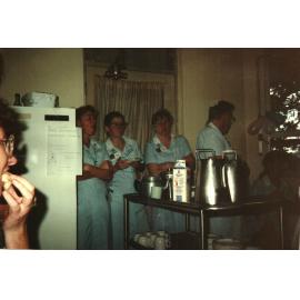 MIDWIFERY Scrapbook 1991 TO 1998, Staff with Tea trolley 1991
