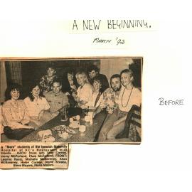 MIDWIFERY Scrapbook 1991 TO 1998, Midwifery Students at KC's Restuarant 1992