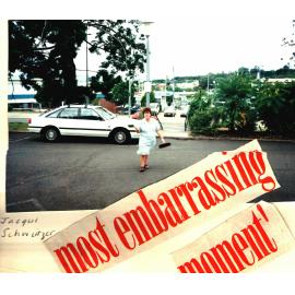 MIDWIFERY Scrapbook 1991 TO 1998, Jacqui Schweitzer in carpark, 1993