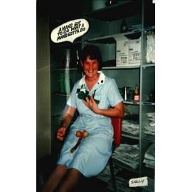 MIDWIFERY Scrapbook 1991 TO 1998; staff member Sally 1991