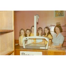 Staff of the Ipswich Municipal Library, when located on the corner of Brisbane and Nicholas Streets, Ipswich, 1970s