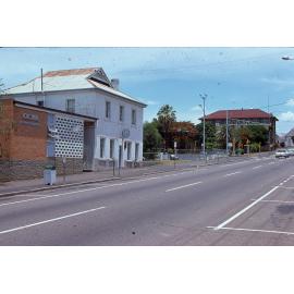 Streetscape featuring the Queensland Country Women's Association (QCWA) hall, Mary Tregear building, Limestone Street, Ipswich, 1977-1978