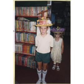 Series of images of an Easter Hat Parade, Ipswich Municipal Library, Ipswich Centre, Bell & East Streets, Ipswich, March 1989