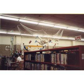 Sea themed display during school holidays, Ipswich Municipal Library, Ipswich Centre, Bell & East Streets, September 1989