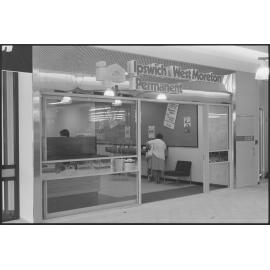 Redbank Plaza Shopping Centre Ipswich & West Moreton Permanent Building society during the grand opening, Redbank, September 1985