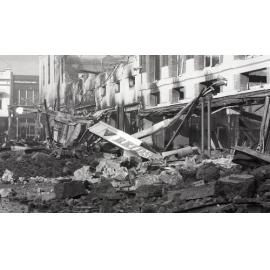 Aftermath of the Reid's (Cribb & Foote) fire, Bell Street, Ipswich, August 1985