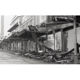 Aftermath of the Reid's (Cribb & Foote) fire, Bell Street, Ipswich, August 1985