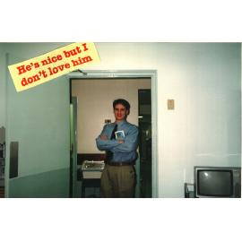 MIDWIFERY Scrapbook 1991 TO 1998, unidentified male staff member c1993