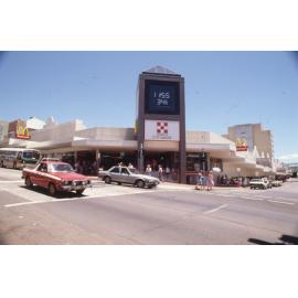 Entry to Ipswich City Square, from the corner of Brisbane and Bell Streets, Ipswich, 1988
