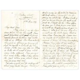 Letter to Dora Vant from Martha Hustwick, 3 June 1887