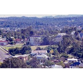 Panoramic view to Ipswich Grammar School from Hospital, c.1992