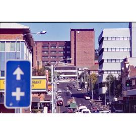 View of Ipswich Hospital from top of East Street, c.1992
