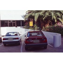 Carpark near the northern entrance to Tower Block, Ipswich Hospital, 1990s