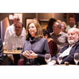 Jennifer Howard (MLA) and Wayne McDonnell listening to speeches at the Ipswich Art Awards, 2022