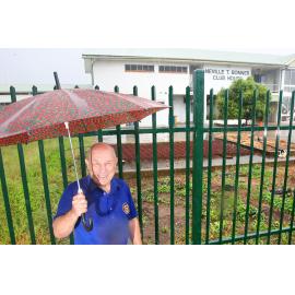 Noel Kunde in front of the Nevill Bonner Sporting Complex soon-to-be revamped. 