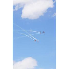RAAF Roulettes performing aerobatic displays for Ipswich State High School students, Brassall, Ipswich, October 2011