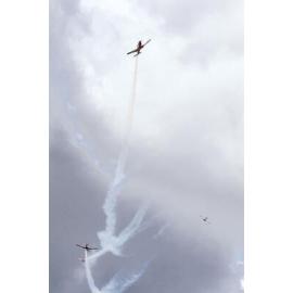 RAAF Roulettes performing aerobatic displays for Ipswich State High School students, Brassall, Ipswich, October 2011