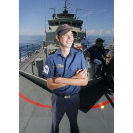 Navy Cadet Robert Young on HMAS Ipswich during its last journey before being decommissioned, Moolooaba, Queensland, April 2007