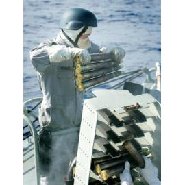 Gunner on HMAS Ipswich during its last journey before being decommissioned, Moolooaba, Queensland, April 2007