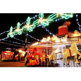 Best Neighbourhood QT Christmas Lights Competition winners from Newstead Court, no. 9, Redbank Plains, Ipswich, December 2009