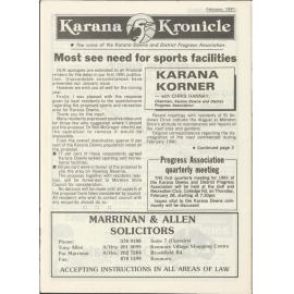 Karana Kronicle, February 1991