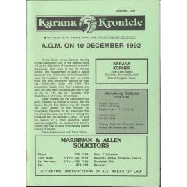 Karana Kronicle, December 1992