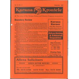 Karana Kronicle, Vol. 12 No. 11 November 1997
