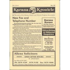 Karana Kronicle, Vol. 12 No. 5 May 1997