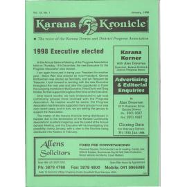 Karana Kronicle, Vol. 13 No. 1 January 1998