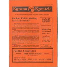 Karana Kronicle, November 1995