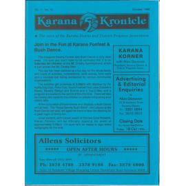 Karana Kronicle, Vol. 11 No. 10 October 1996