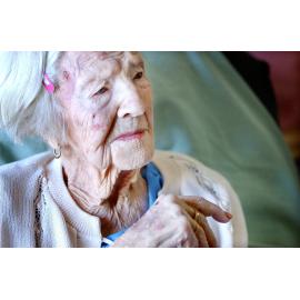 Centenarian Martha Hertrick, Ipswich, August 2004