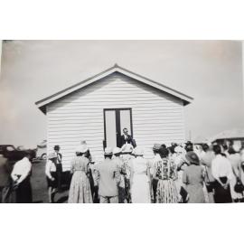 Don Risson at the Church of Christ Hall, November 1953