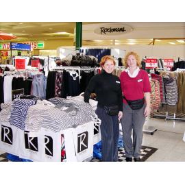 Margaret Hurley and Justine Pomfret at Rockmans at Forest Lake Village, Ipswich, June 2004
