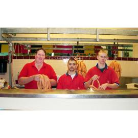 Staff at The Chop Shop at Forest Lake Village, Ipswich, June 2004
