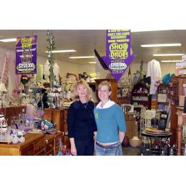 Teresa Pickard and Megan Farrand at Take Me Homewares at Forest Lake Village, Ipswich, June 2004