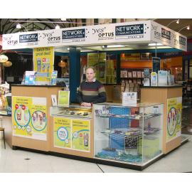 Noel Payne at Network Communications at Forest Lake Village, Ipswich, June 2004