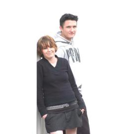 Cheryl-Anne Christian and Kris Stumer,  half of Ipswich band 'Tankish Behaviour' at the 2004 Ipswich Battle of the Bands, Ipswich, July 2004