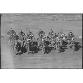 Thought to be members of a motor bike racing club, location unknown, 1st August 1994