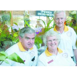 Ted Mahaffey, Jeanette Mahaffey and Tim Ryan of the Ipswich Orchard Society at the Glebe Rd Home Gardener's Expo, Ipswich, August 2004 