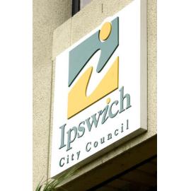 Ipswich City Council sign, Ipswich, September 2004 