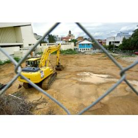 The site next to Town Hall where a hotel is to be built, Ipswich, January 2005 