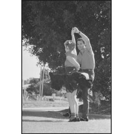 Unidentified dance partners demonstrating their Rock-n-Roll dance moves, location unknown, 3rd August 1994