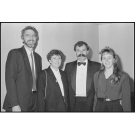 Gerard Pender and party in the foyer of the Ipswich Civic Centre, Ipswich, August 1994