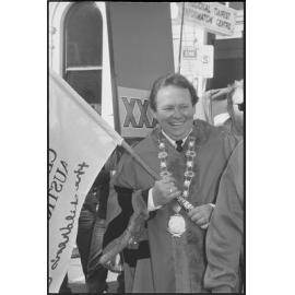 Mayor David Underwood at the Variety Bash event, Brisbane Street, Ipswich, 5th August 1994